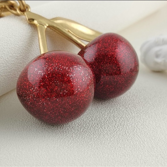 Coach Cherry Glitter Resin Bag Charm/Key Chain - Picture 3 of 8